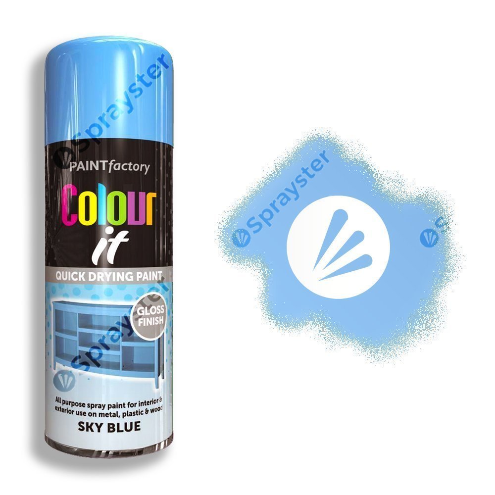 Colour It Sky Blue Spray Paint Gloss 400ml – Sprayster