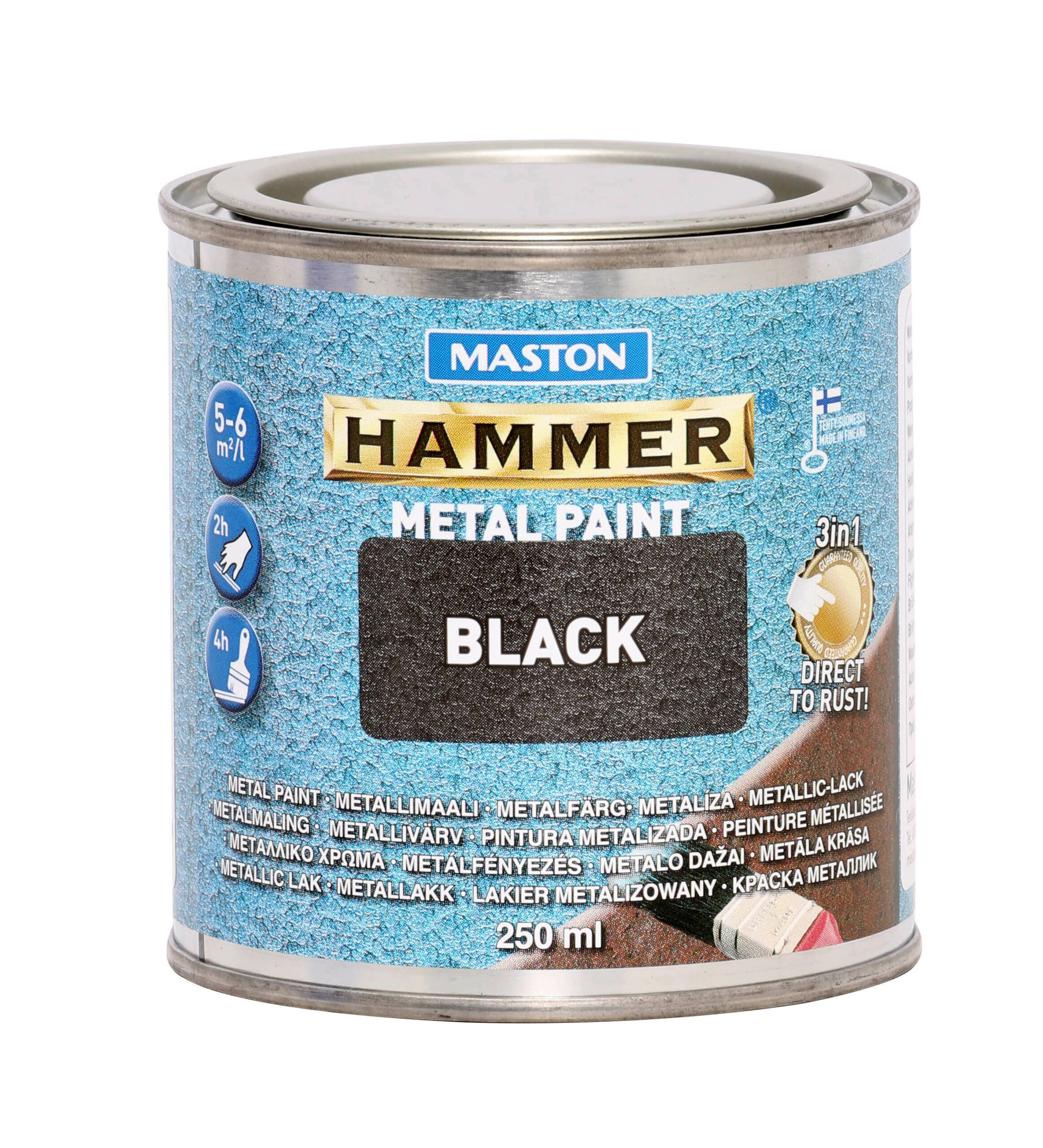 Maston Paint Hammer Hammered Black 250ml – Sprayster