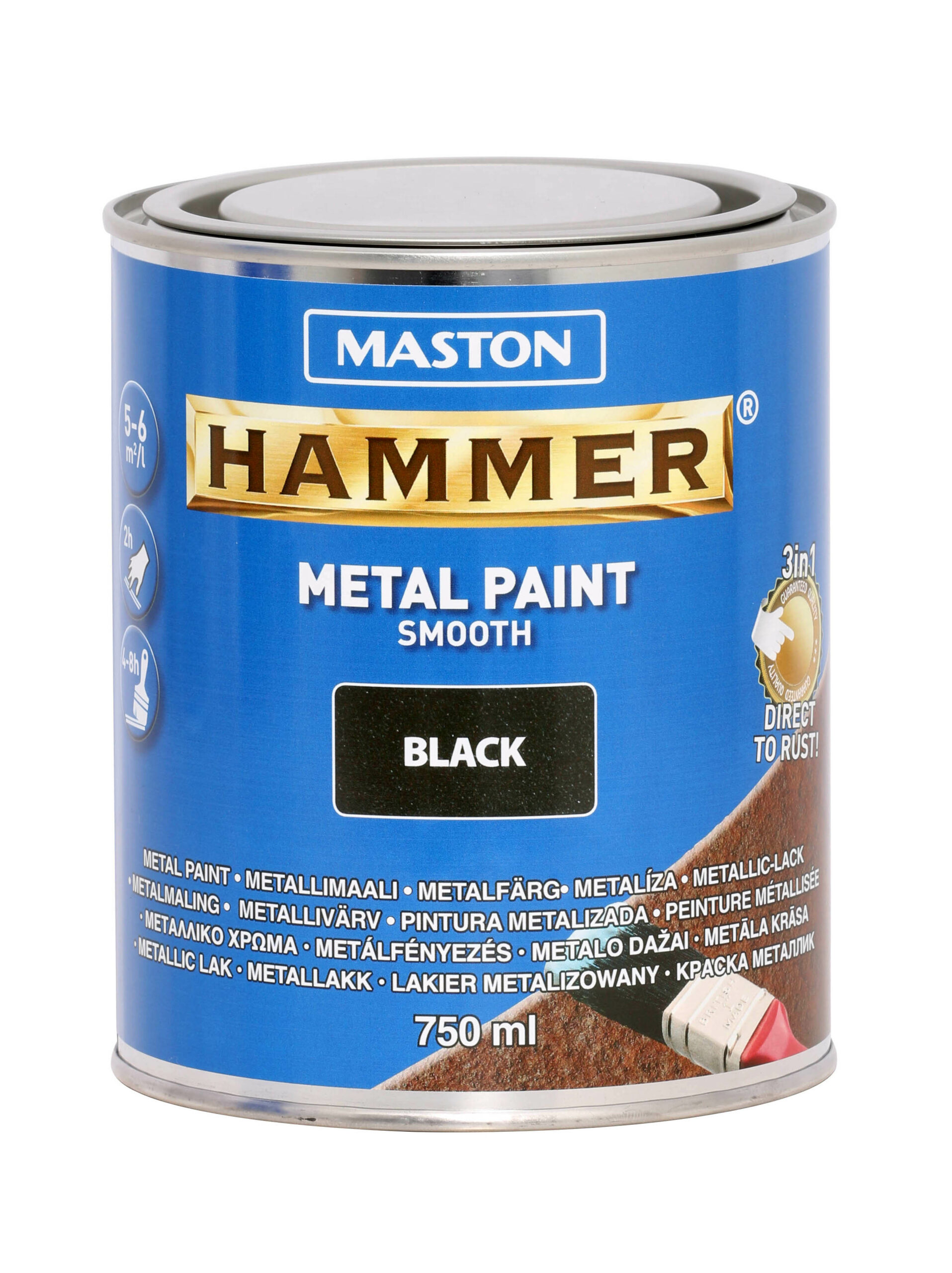 Maston Paint Hammer Smooth Black 750ml – Sprayster